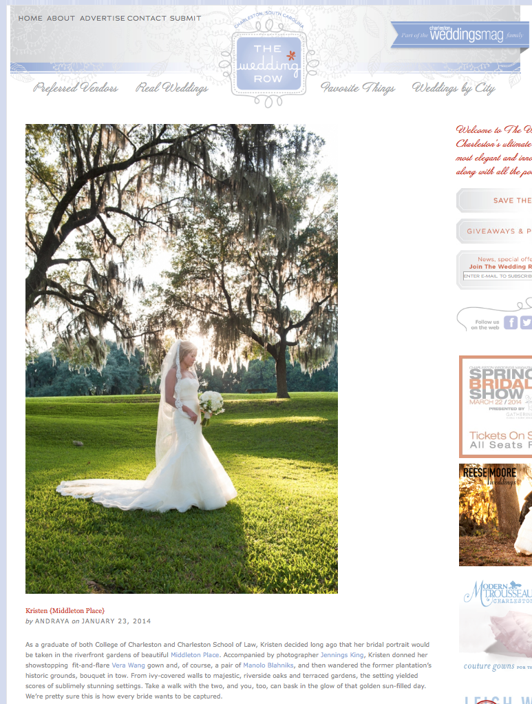 As seen on The Wedding Row Jennings King Photography